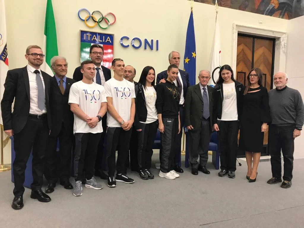 Milena Baldassarri a Roma come rappresentante della Ginnastica Ritmica