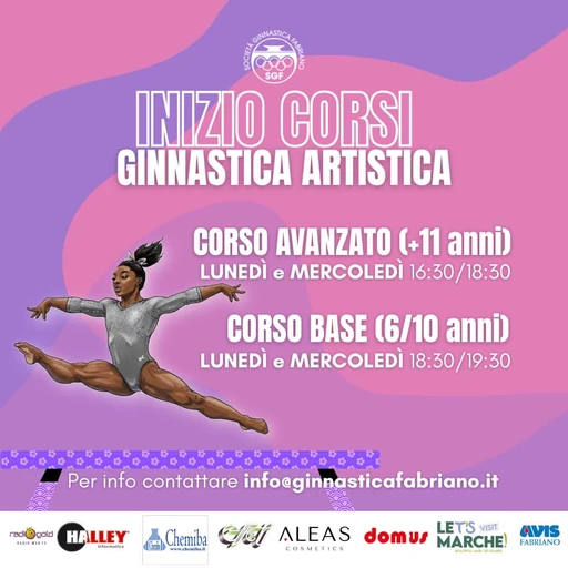 Corsi di Ginnastica Artistica Fabriano anno 2025/2026